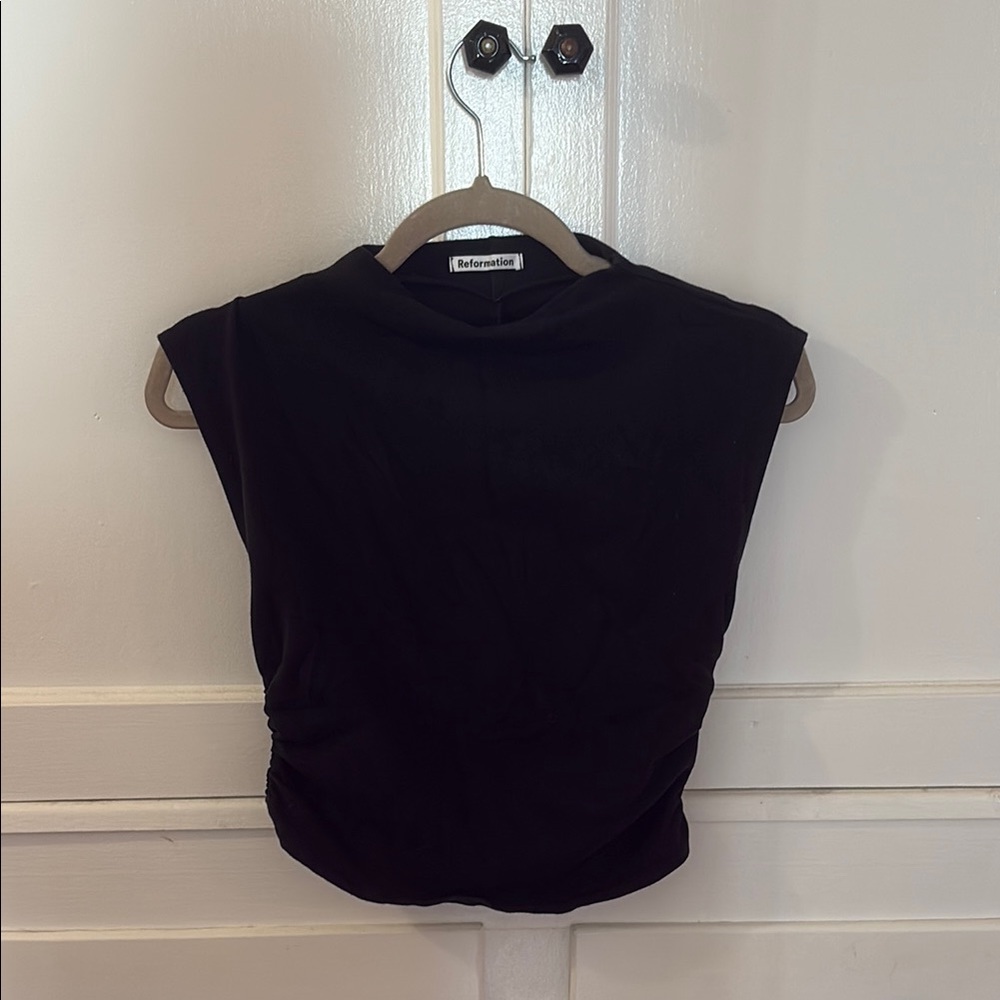 Reformation Black Muscle Tee for Women
